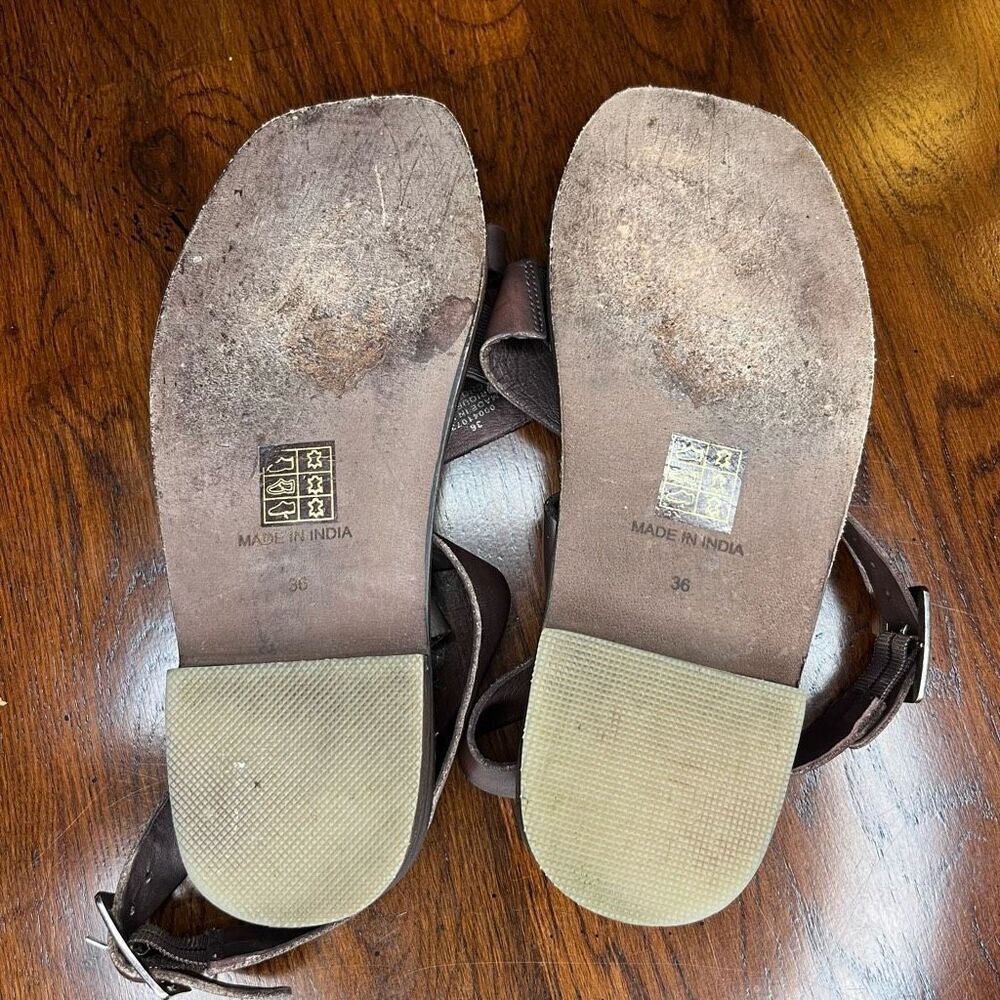 Free People Romeo Leather Gladiator Wrap Sandal Size 36 - Picture 7 of 8